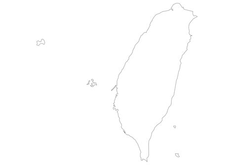 Blank map of Taiwan SVG Vector - Outline Map