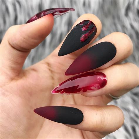 Blood Red Nail Designs - Design Talk