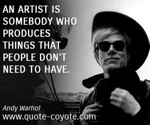 Andy Warhol quotes - Quote Coyote