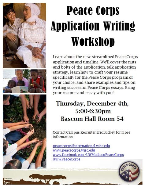 Peace Corps Application Writing Workshops – Global Health Institute – UW–Madison