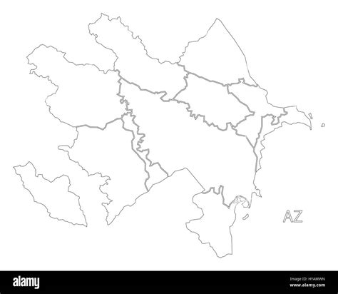 Azerbaijan outline map hi-res stock photography and images - Alamy