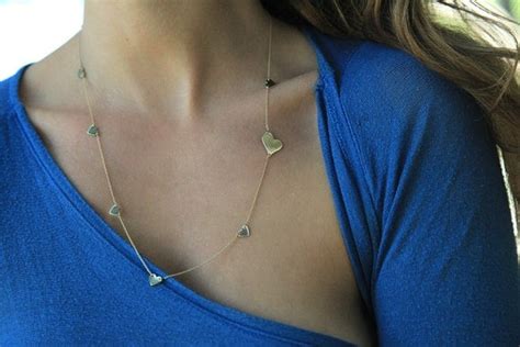 Simple Layering Necklace Gold Initial Necklace Gold Heart