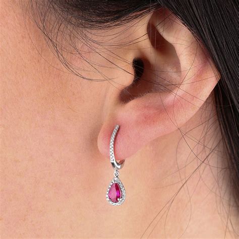 Ruby & Diamond Drop Earrings 14K | Ben Bridge Jeweler