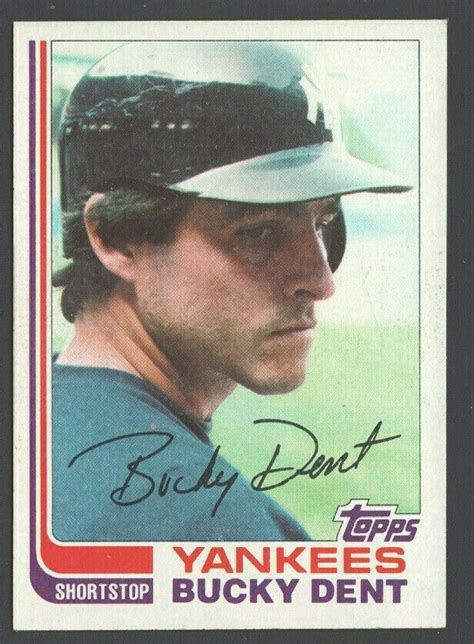 New York Yankees Bucky Dent 1982 Topps Baseball Card 240 nr mt - Sports Trading Cards