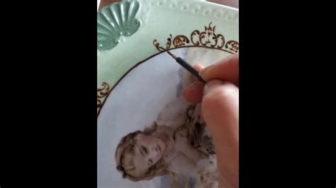 porcelain painting, porcelain art, porcelain gold painting methods and techniques - YouTube