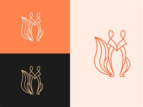 Line Art fox logo by Creative_burst on Dribbble