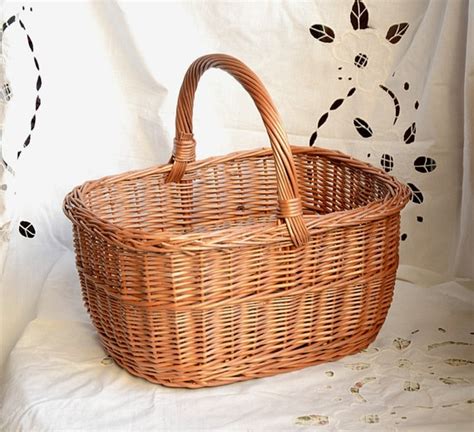 Rectangular Basket Picnic Basket Handmade Willow Basket | Etsy