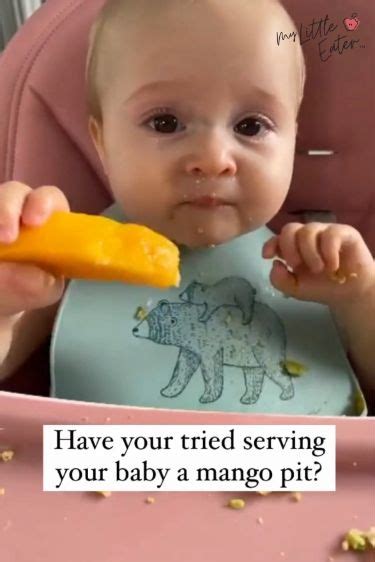 How to serve a mango pit to baby! | Baby led feeding, Baby led weaning ...