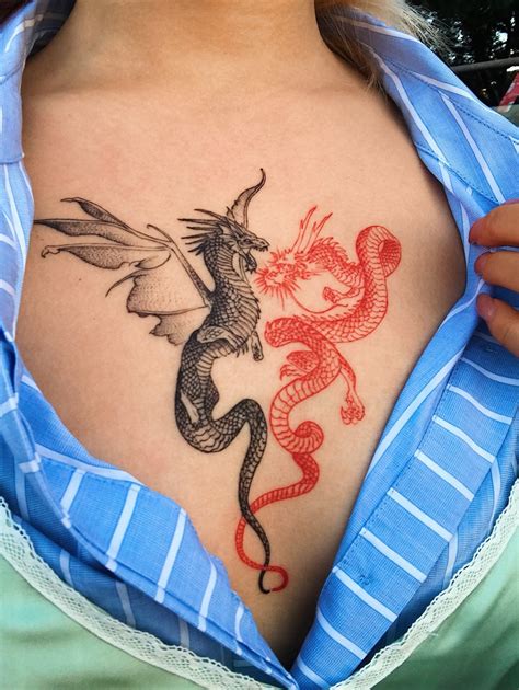 Feminine Chinese Zodiac Dragon Tattoo Designs