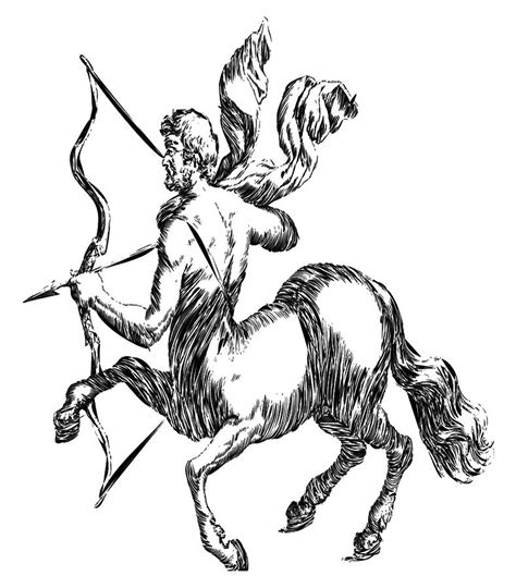 Sagittarius, Sign, Zodiac, Man Horse Archer, Astrology, Symbol. Digital ...