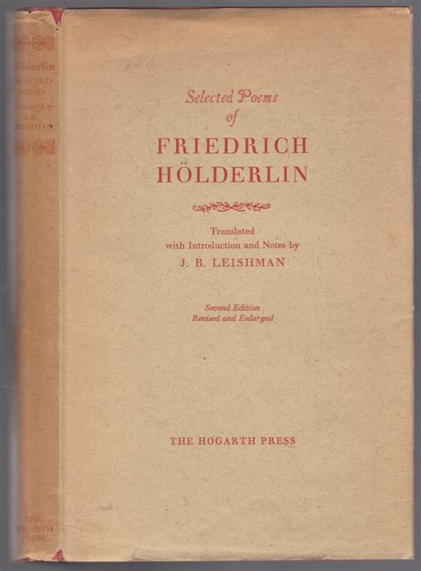 Selected Poems of Friedrich Holderlin by HOLDERLIN, Friedrich: Near Fine Hardcover (1954 ...