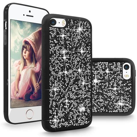 iPhone SE Case, Cellularvilla [Slim Fit] Luxury Bling Rhinestone Diamond Case For Apple iPhone ...