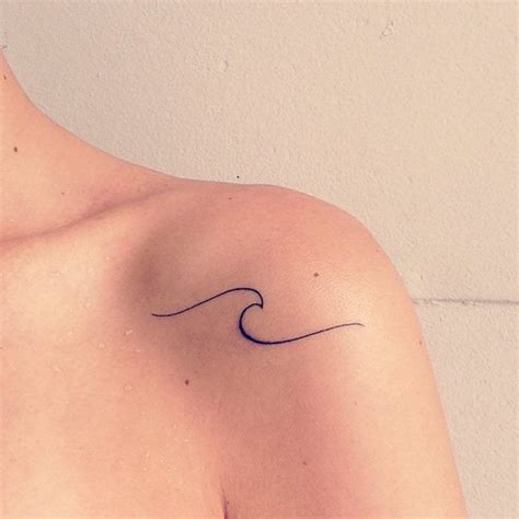 Simple Wave Tattoo 3 | Simple wave tattoo, Ocean tattoos, Small wave tattoo