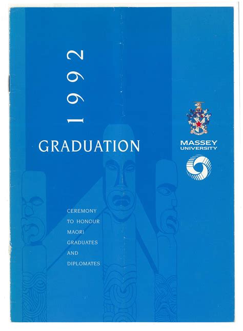 Graduation Programme, 1992-05-02, Palmerston North, Ceremony to honour Māori graduates and ...