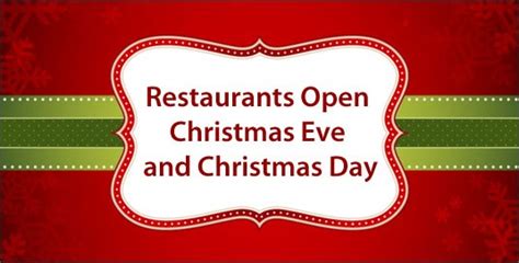 Restaurants Open Christmas Day 2020 | Christmas Party