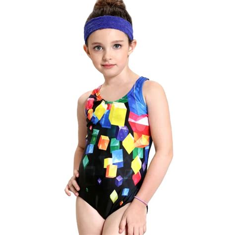 Children Swimming Clothes 2016 Girls Sports Swimsuit One piece Swimwear ...