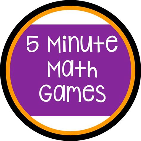 5 Minute Math Games | Fun learning, Math games, Games 4 learning
