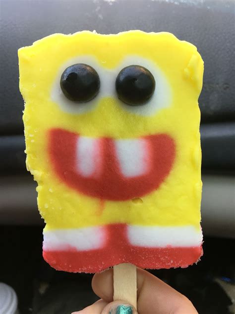 This. This is what kids know to be amazing fun and yummy. A spongebob Popsicle. Heck yes. Flori ...