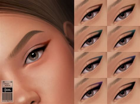 cosimetic's Eyeliner | N32 in 2021 | Sims 4 cc makeup, Sims 4, Sims hair