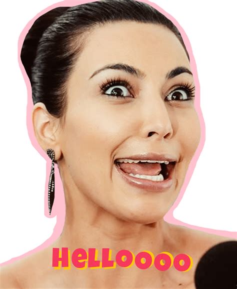 Download Ftestickers Sticker - Kim Kardashian Funny Face PNG Image with No Background - PNGkey.com
