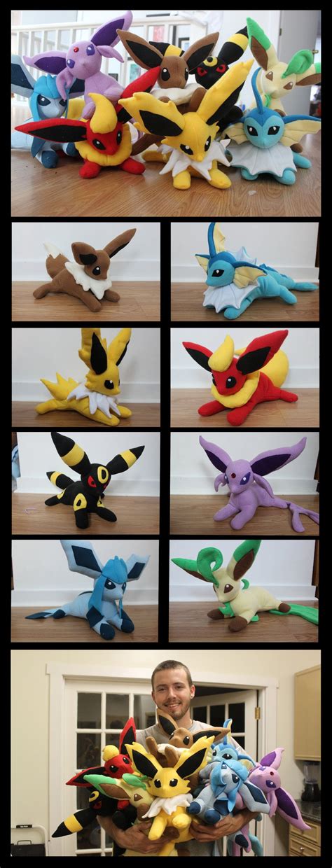 Eeveelutions Plushies by NsomniacArtist on deviantART | Pokemon craft, Plushie patterns, Kawaii ...