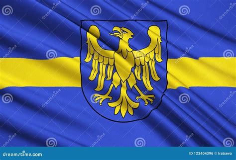 Flag of Silesian Voivodeship in Southern Poland Stock Photo - Image of ...