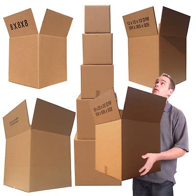 SQUARE CARDBOARD BOXES Various Sizes Small/Medium/Large/XL for Posting/Moving | eBay