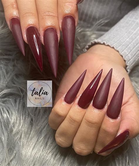 35 Beautiful Red Wine Nails for a Dark and Chic Manicure