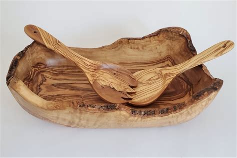 Large Olive Wood Salad Bowls | New Hampshire Bowl and Board tagged ...