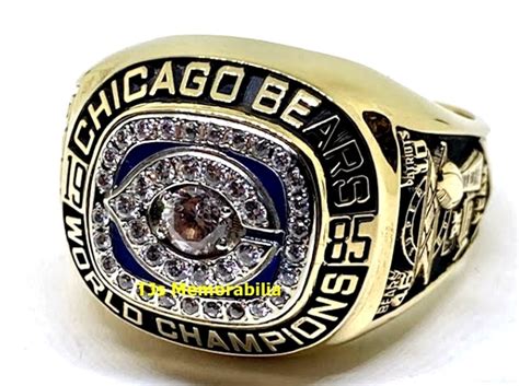 1985 CHICAGO BEARS SUPER BOWL XX CHAMPIONSHIP RING & ORIGINAL PRESENTATION BOX REFRIGERATOR ...