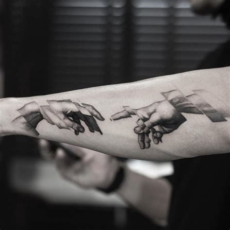 creation of adam hands tattoo by @oscarakermo | Tatoeage ideeën ...