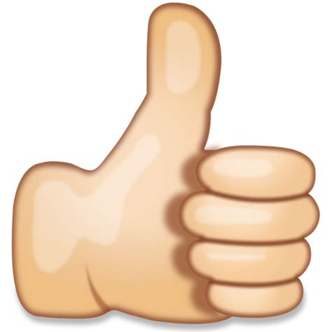 Download Thumbs Up Hand Sign Emoji | Emoji Island