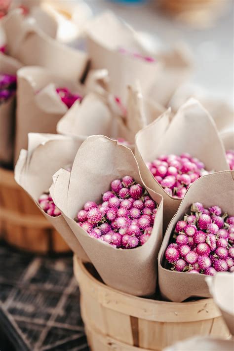 Fresh bouquets of flowers in market · Free Stock Photo