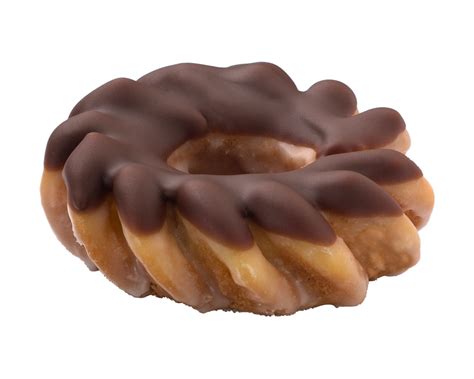 Chocolate Iced Glazed Cruller | Food, French cruller donut, Food props