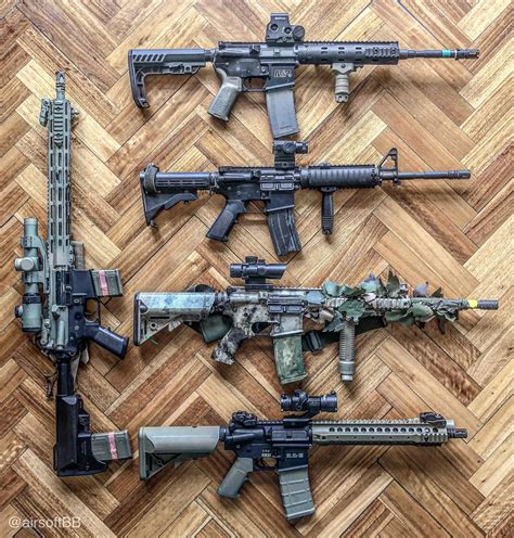 First series of my airsoft gun collection. Today long m4’s. Every week a new group photo. : r ...