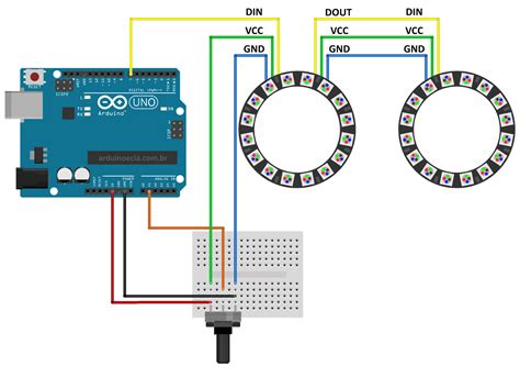 Arduino com painel de Led RGB 8x8 e Anel de led RGB WS2812 - Arduino e Cia