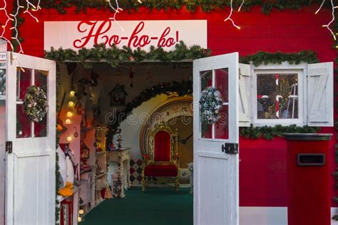 Santa claus home exterior stock image. Image of house - 133703037