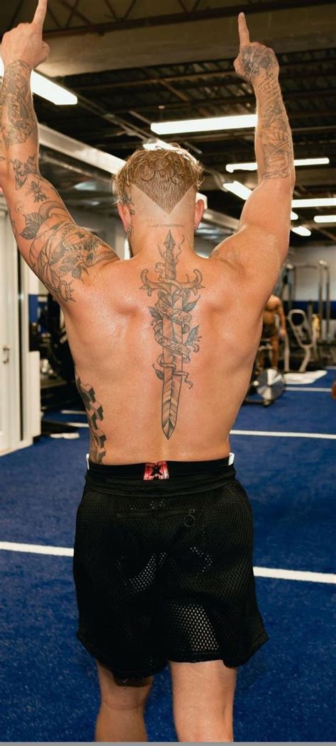 Tattoo Back Of Jake Paul in 2022 | Back tattoo, Mini skirts, Tattoos