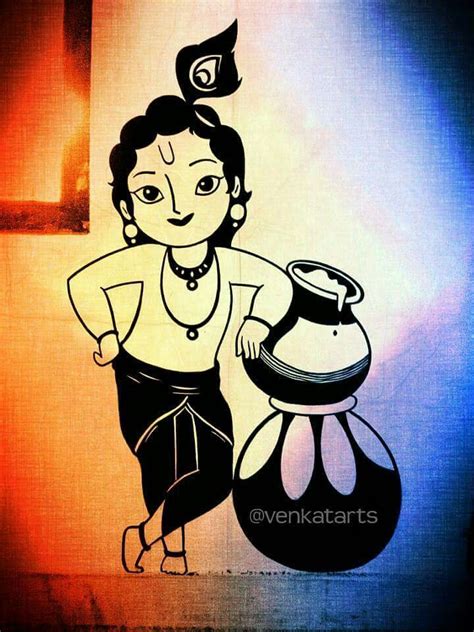 Krishna drawing, Krishna painting, Easy drawings