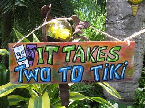 It Takes Two To Tiki...well doesn't it? Tiki Bar Signs, Tiki Bar Decor, Pool Signs, Beach Signs ...