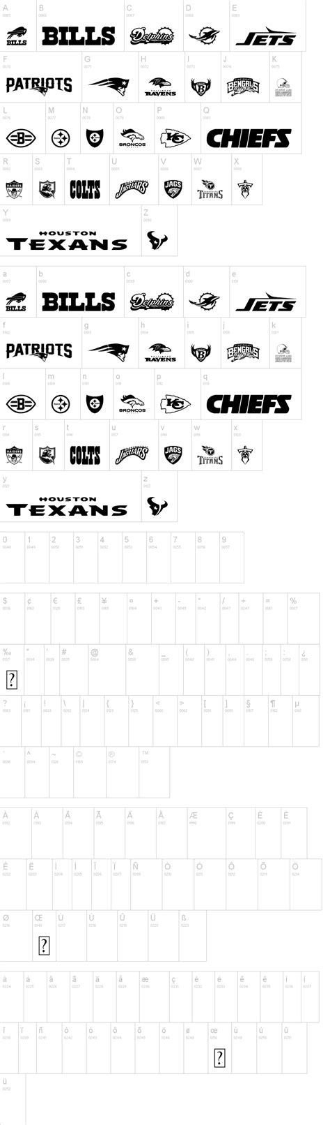 NFL AFC Font | dafont.com