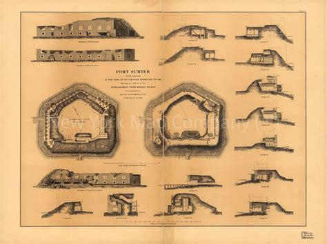1860 MAP OF Fort Sumter, South Carolina | February 18, 1865 | Fort Sumter, Sout $33.99 - PicClick