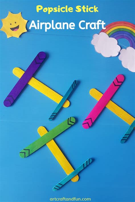 Airplane Craft Using Popsicle Sticks - | Airplane crafts ...