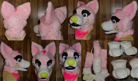 Pink wolf partial — Weasyl