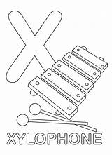 Xylophone Coloring Page sketch template