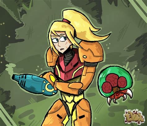 Metroid - Samus & baby metroid by AndresRose on Newgrounds