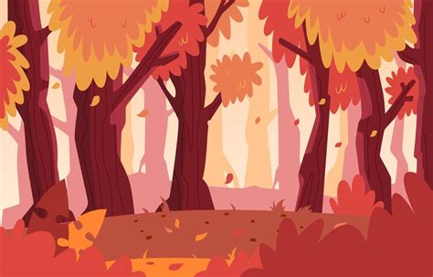 Forest Scenery In Autumn 3106107 Vector Art at Vecteezy