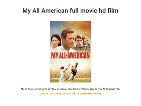 My All American full movie hd film