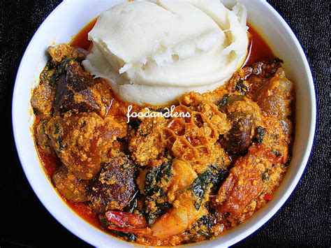 Food and lens: Egusi Stew With Pounded Yam.