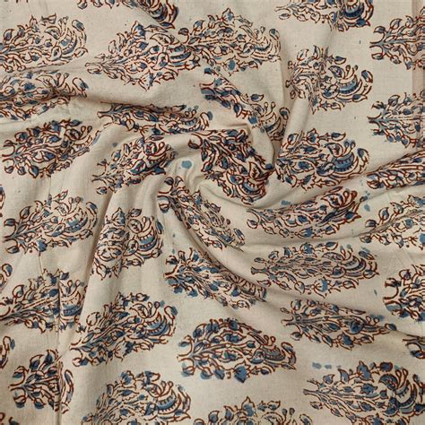 Floral Block Print fabric - Per Meter | Kalamkari Design Studio